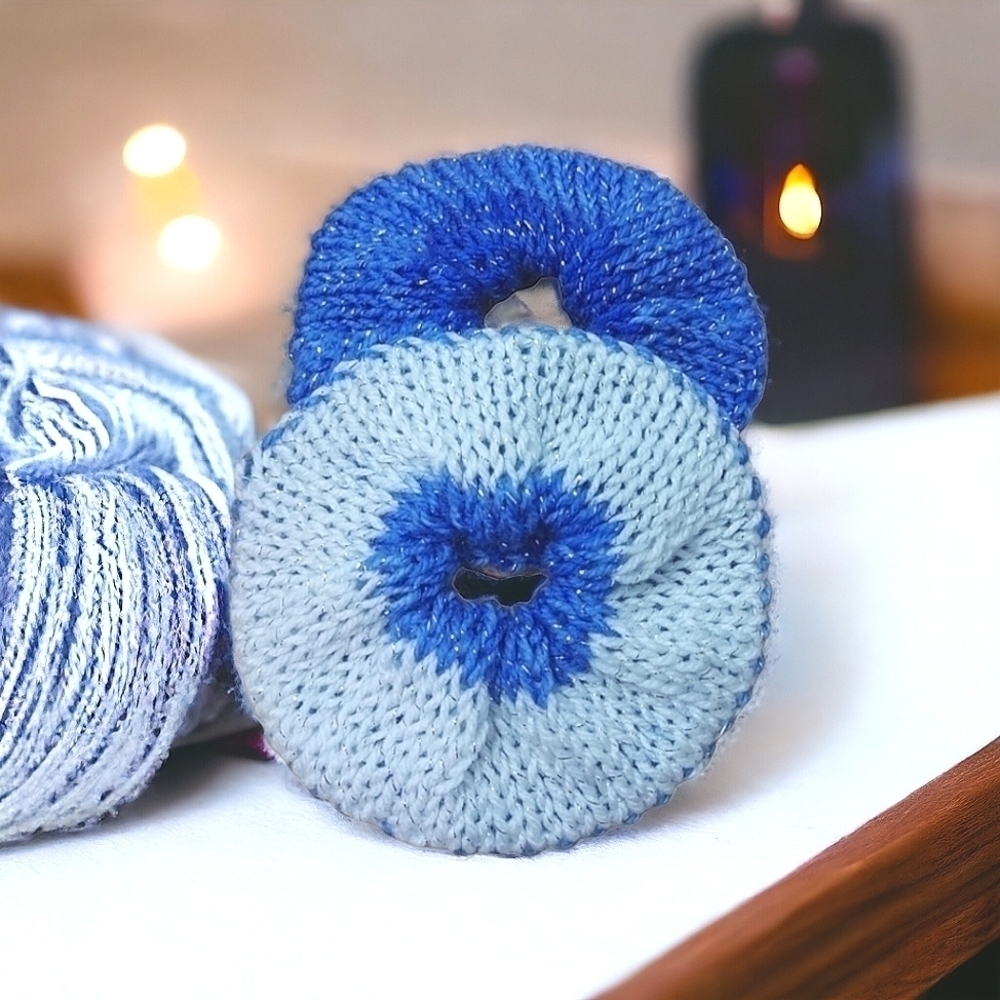 Hand Knit Scrunchies | Gentle Elastic Hair Accessory